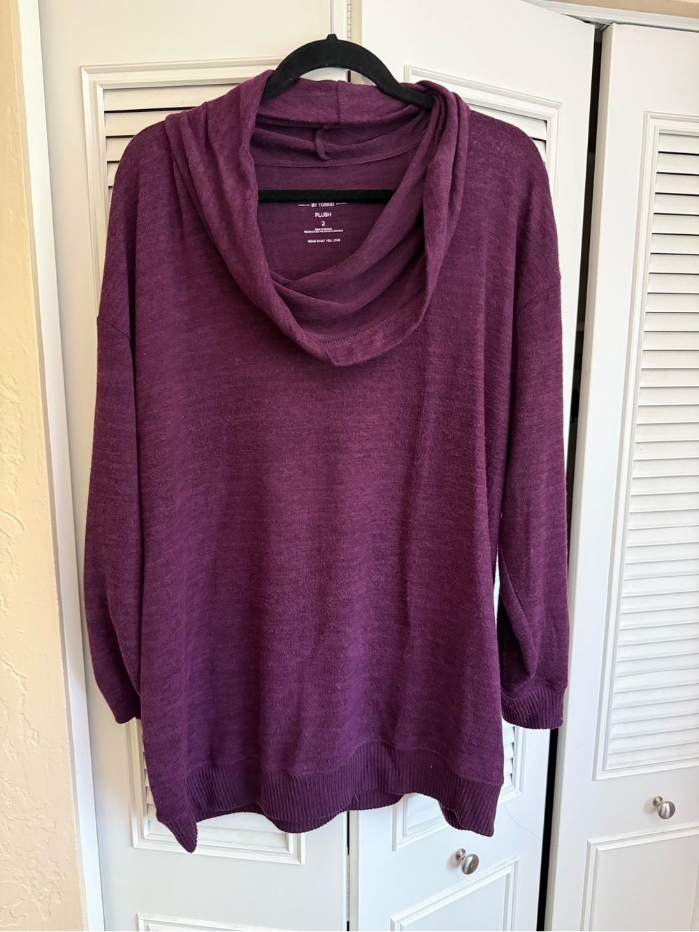 torrid Plum Cowl Neck Sweater